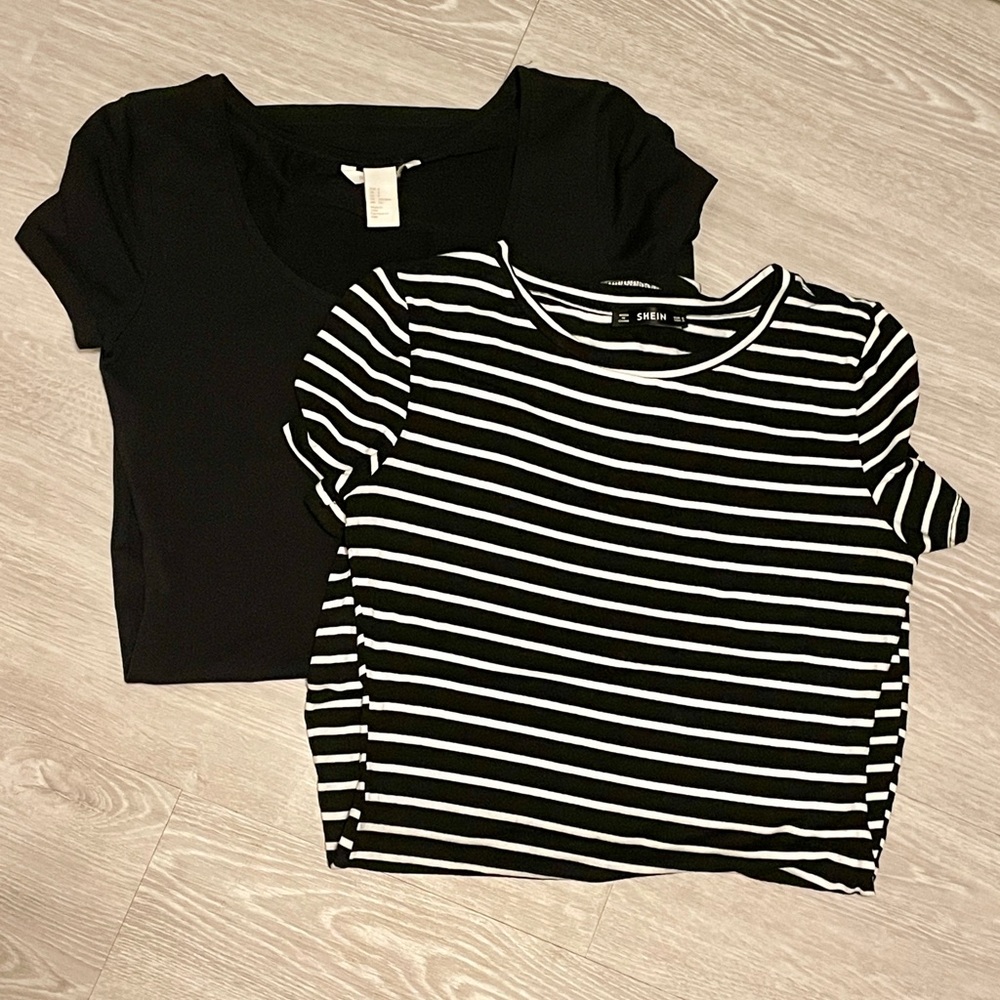 Two S black bodycon dresses